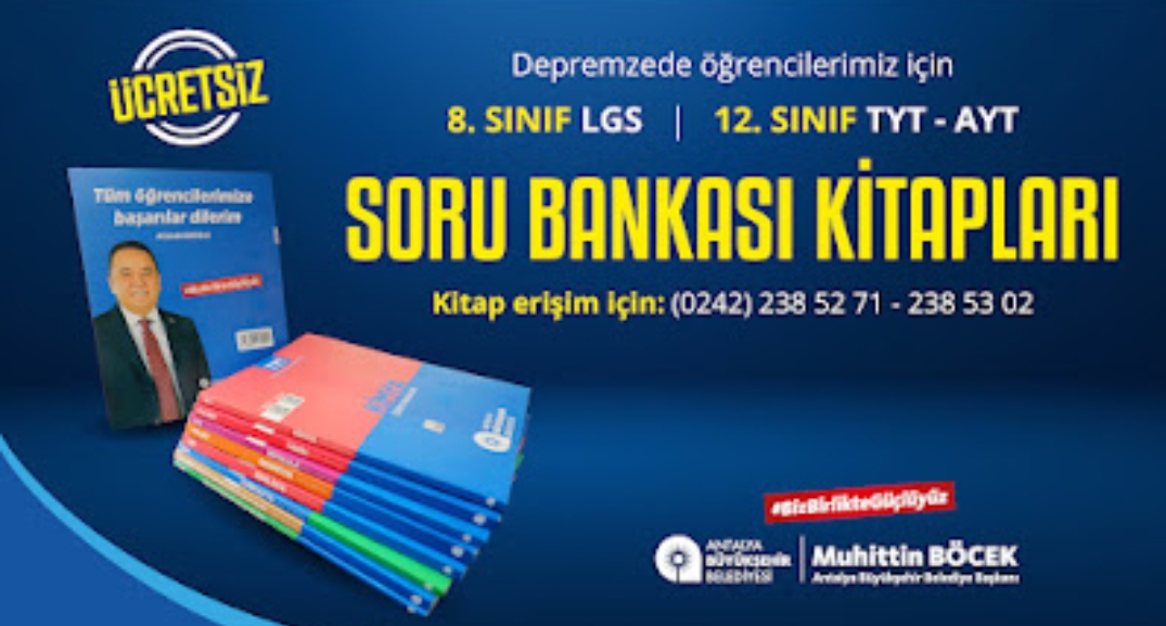 Büyükşehir’den depremzede öğrencilere soru bankası desteği