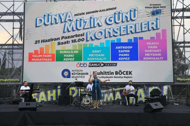 Büyükşehir’den Dünya Müzik Günü kutlaması  5 farklı noktada eş zamanlı konser düzenlendi