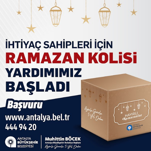 BÜYÜKŞEHİR’DEN İHTİYAÇ SAHİPLERİNE RAMAZAN GIDA KOLİSİ