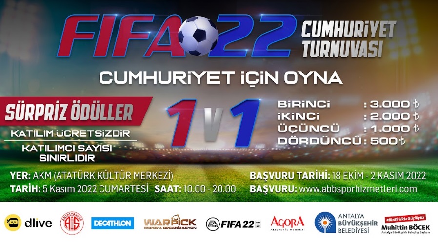 BÜYÜKŞEHİR ‘FİFA 22 CUMHURİYET TURNUVASI’ DÜZENLEYECEK