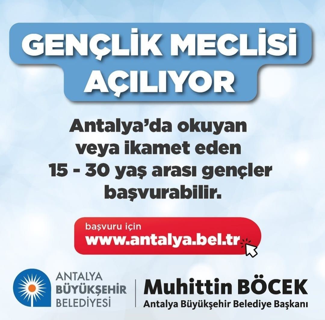 Büyükşehir Gençlik Meclisi’ne başvurular devam ediyor