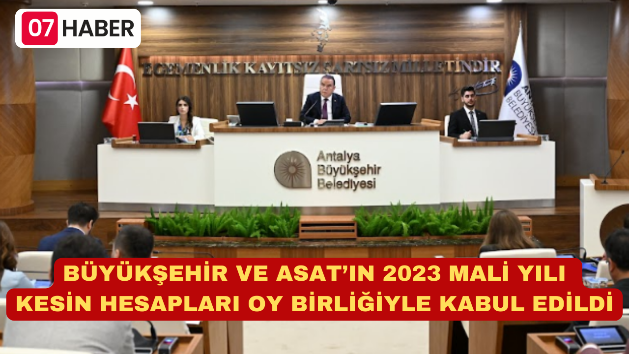 BÜYÜKŞEHİR VE ASAT’IN 2023 MALİ YILI KESİN HESAPLARI OY BİRLİĞİYLE KABUL EDİLDİ