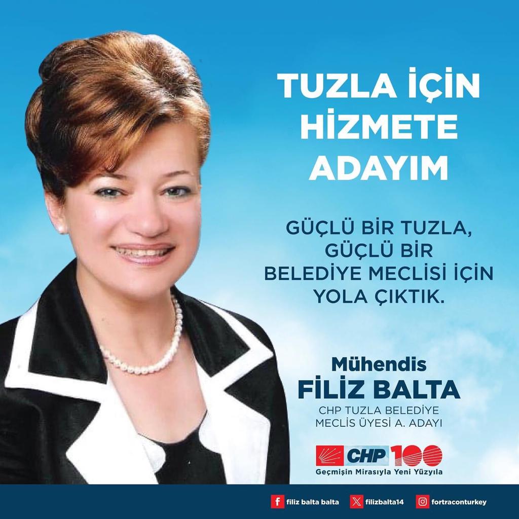 CHP’NİN TUZLA BELEDİYE MECLİS ÜYELİĞİ ADAY ADAYI FİLİZ BALTA, EŞİTLİK, ADALET VE DEMOKRASİ İÇİN MÜCADELE EDİYOR