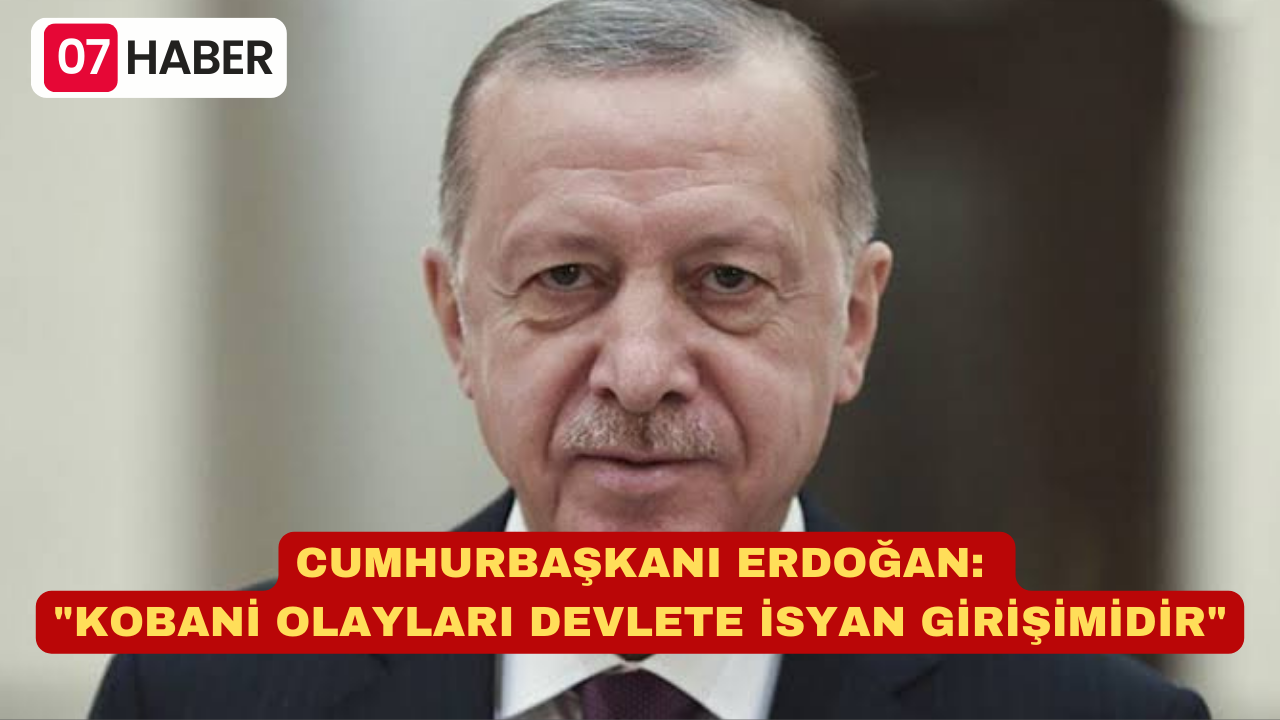 CUMHURBAŞKANI ERDOĞAN: "KOBANİ OLAYLARI DEVLETE İSYAN GİRİŞİMİDİR"