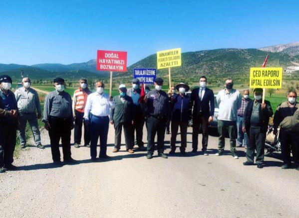 Denizli'de faaliyet alanı genişletilmek istenen taş ocağına tepki