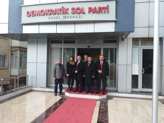 EYT'LİLERİN UMUT PARTİSİNDEN DSP'YE ZİYARET 