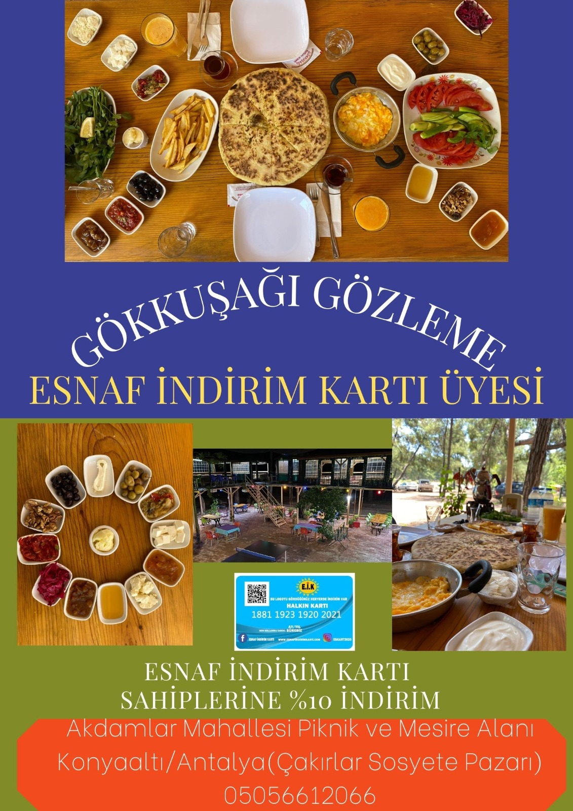 GÖKKUKAŞAĞI GÖZLEME ESNAF İNDİRİM KARTI ÜYESİ...!!!