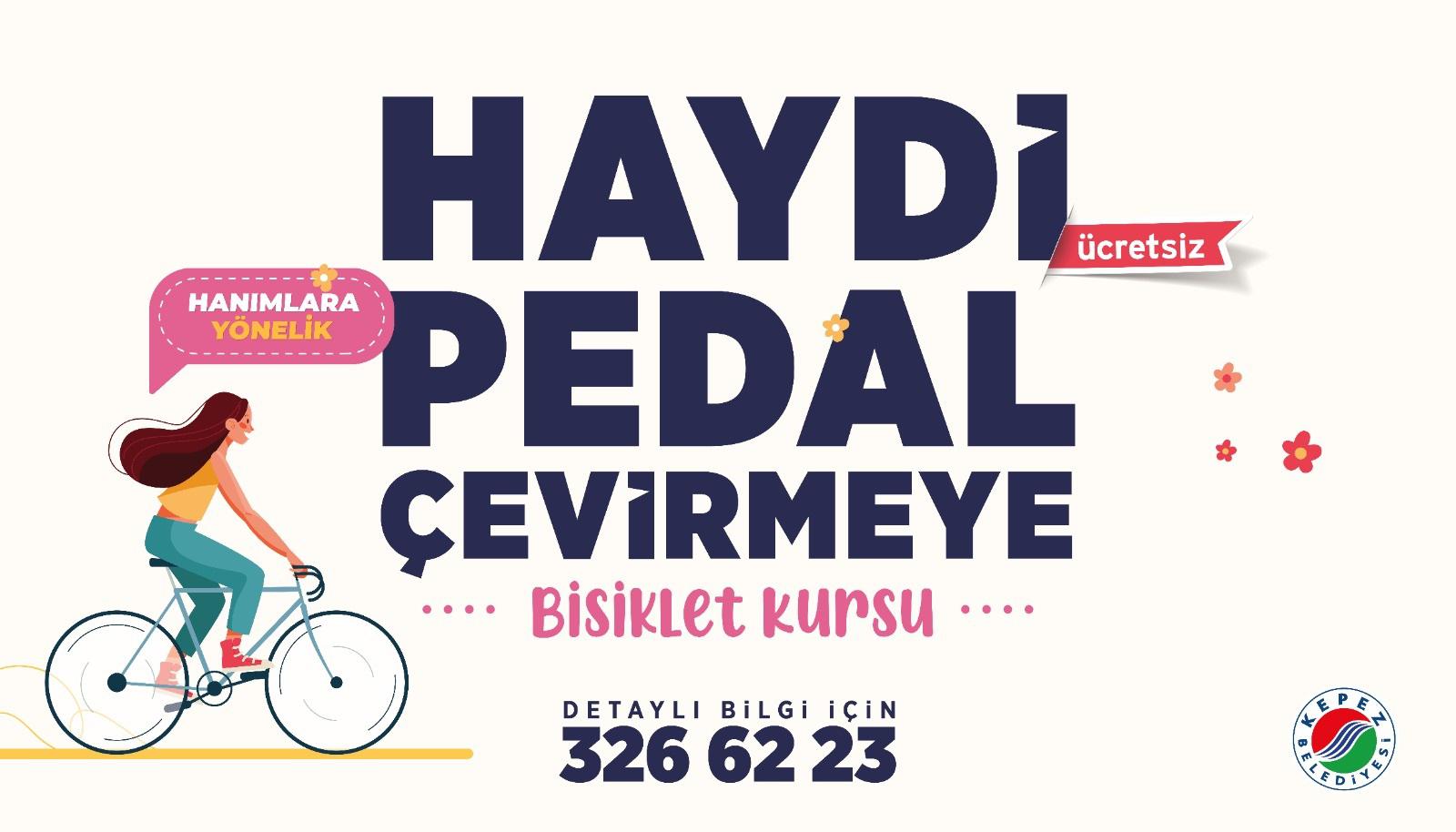 Haydi hanımlar pedal çevirmeye 