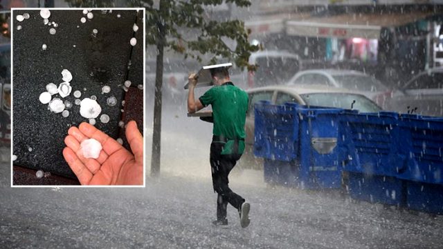 İstanbul'daki dolu felaketinden çarpıcı görüntüler