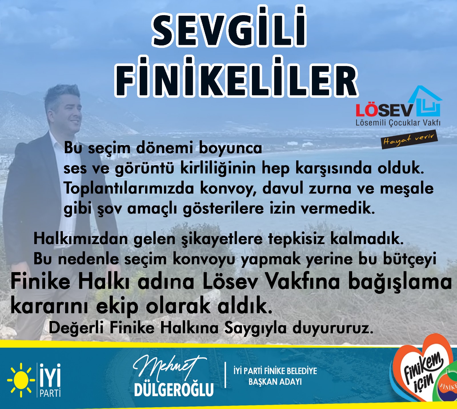 İYİ PARTİ FİNİKE BELEDİYE BAŞKAN ADAYI MEHMET DÜLGEROĞLU HALKIN SESİNE KULAK VERDİ!...