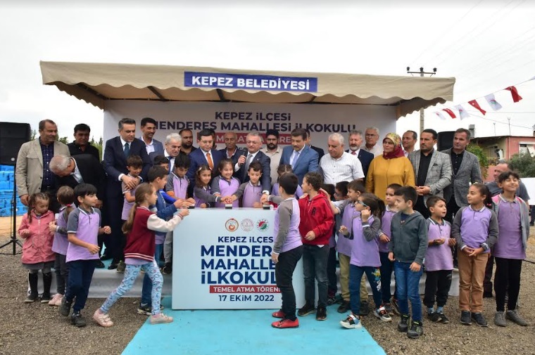 KEPEZ’DE OKUL TEMELİ ÖĞRENCİLERLE ATILDI