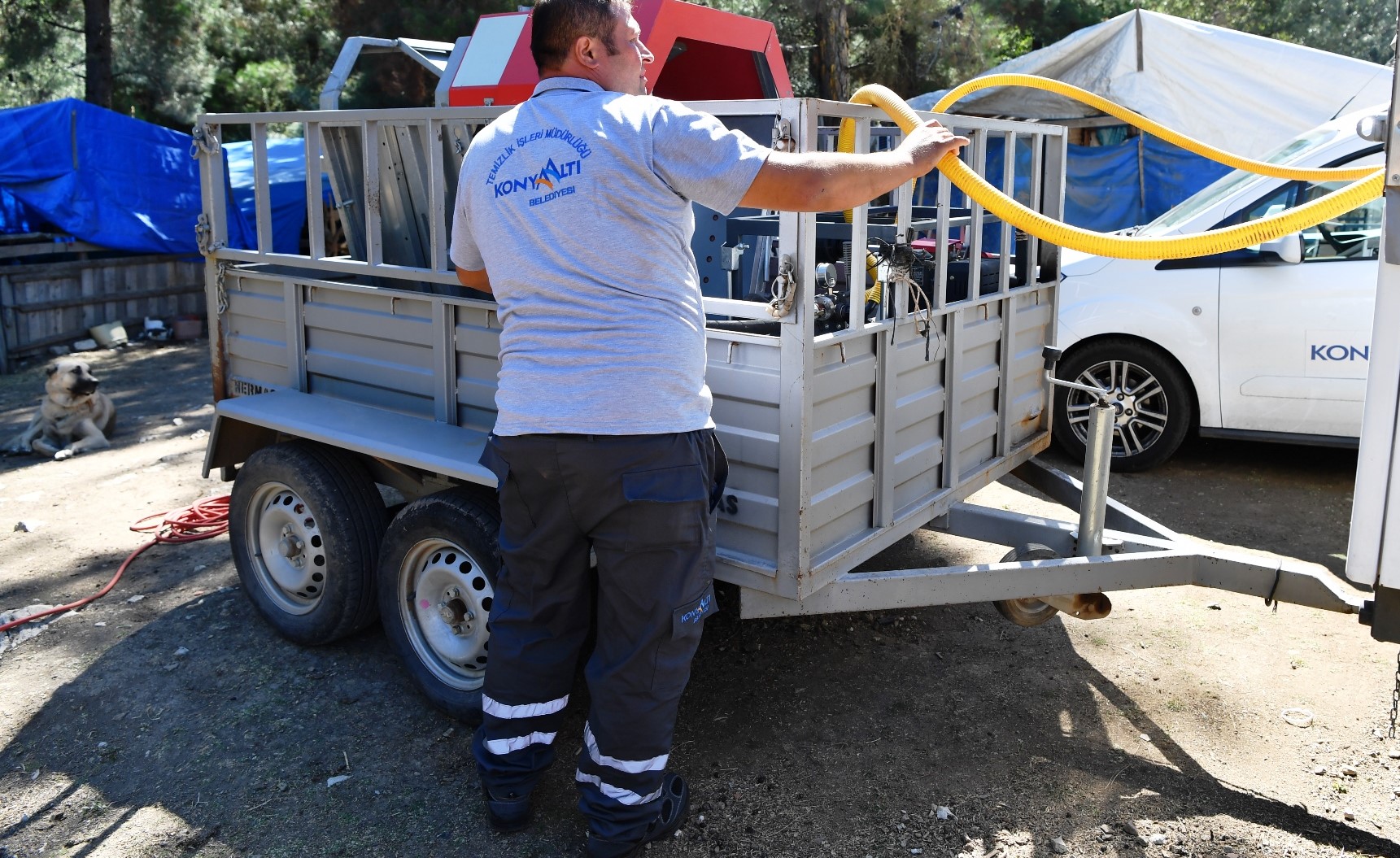 Konyaaltı Belediyesi’nden hayvan üreticilerine ilaçlama desteği