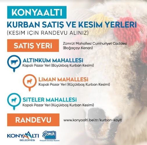 KONYAALTI KURBAN SATIŞ VE KESİM YERLERİ