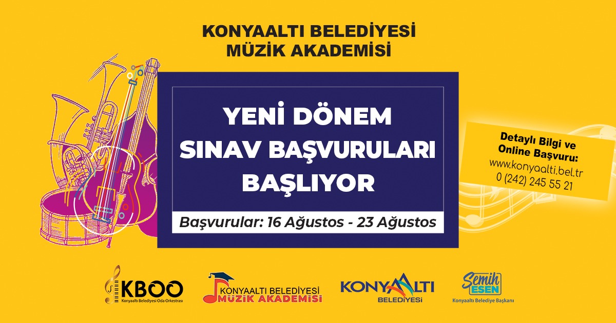 Konyaaltı Müzik Akademisi genç yetenekler arıyor