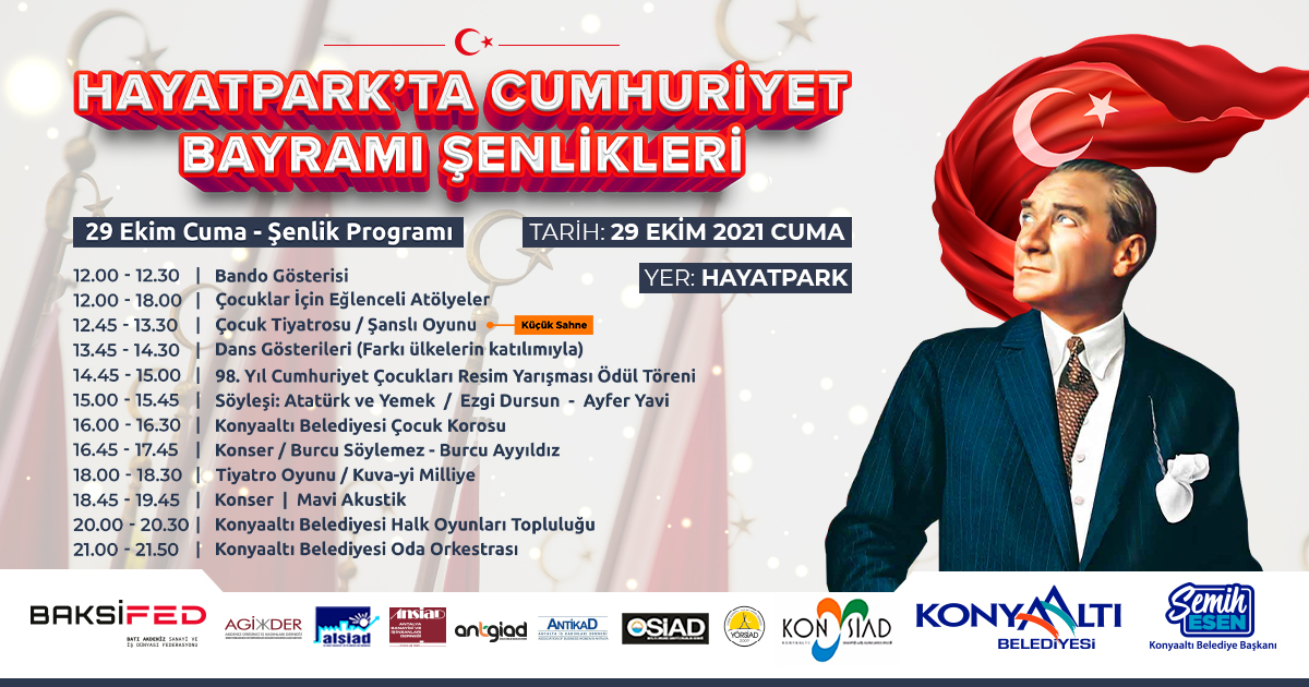 Konyaaltı’nda Cumhuriyet coşkusu yaşanacak