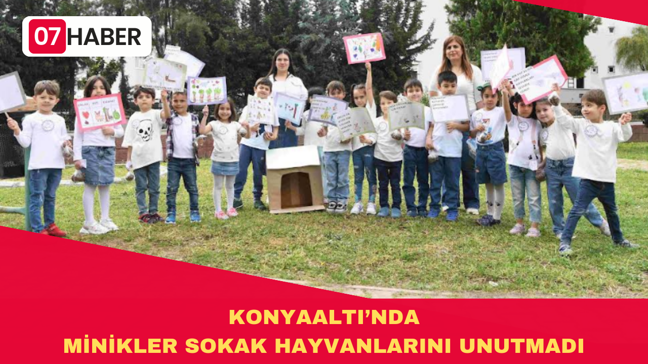 KONYAALTI’NDA MİNİKLER SOKAK HAYVANLARINI UNUTMADI