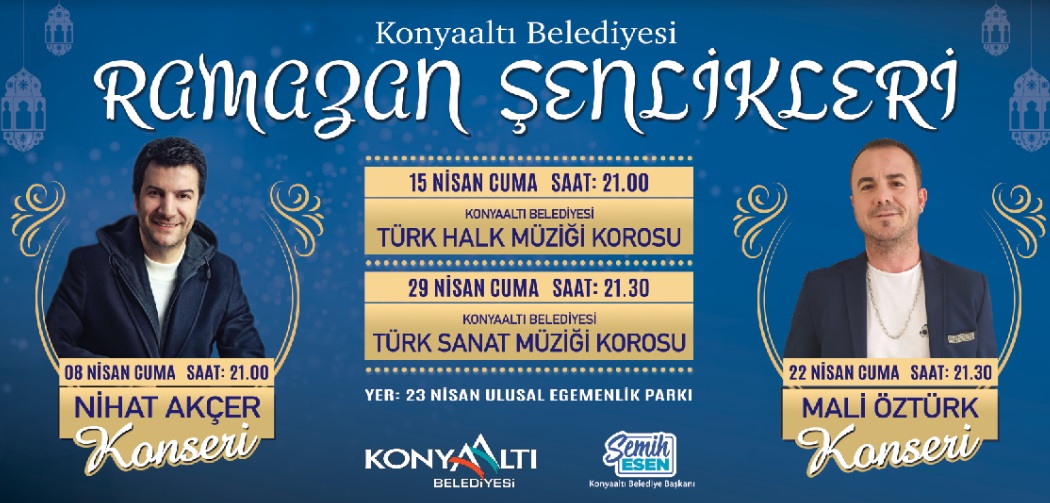 KONYAALTI’NDA RAMAZAN KONSERLERLE ŞENLENECEK