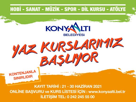 Konyaaltı’nda yaz kursları başlıyor