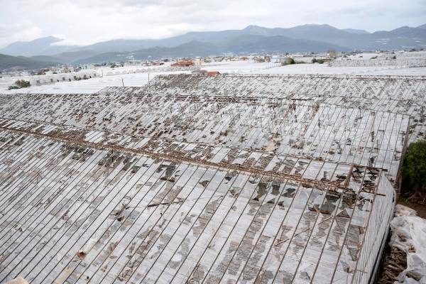 Kumluca'daki şiddetli yağış ve fırtınanın zararı 100 milyon lira