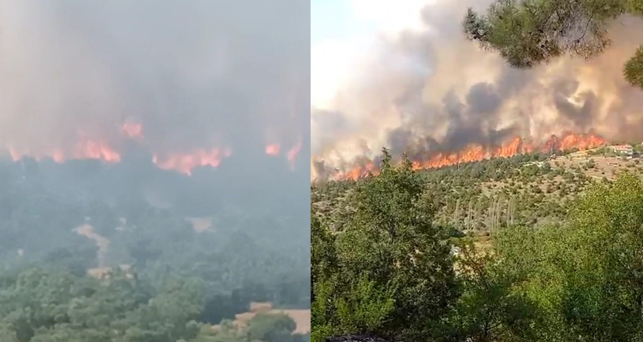 Kütahya’daki orman yangınına müdahale 3 saattir sürüyor