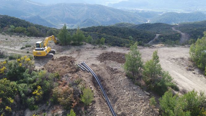 Manavgat Çardak Taşağıl Sulama Suyu Projesi hızla devam ediyor