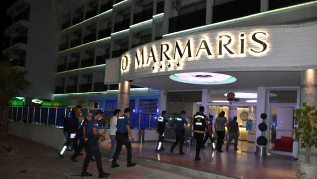 Marmaris'te ruhsatsız otel mühürlendi, turistler başka otellere yerleştirildi