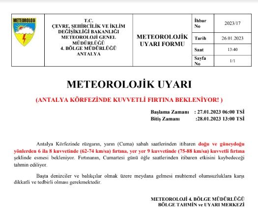 METEOROLOJİDEN UYARI!