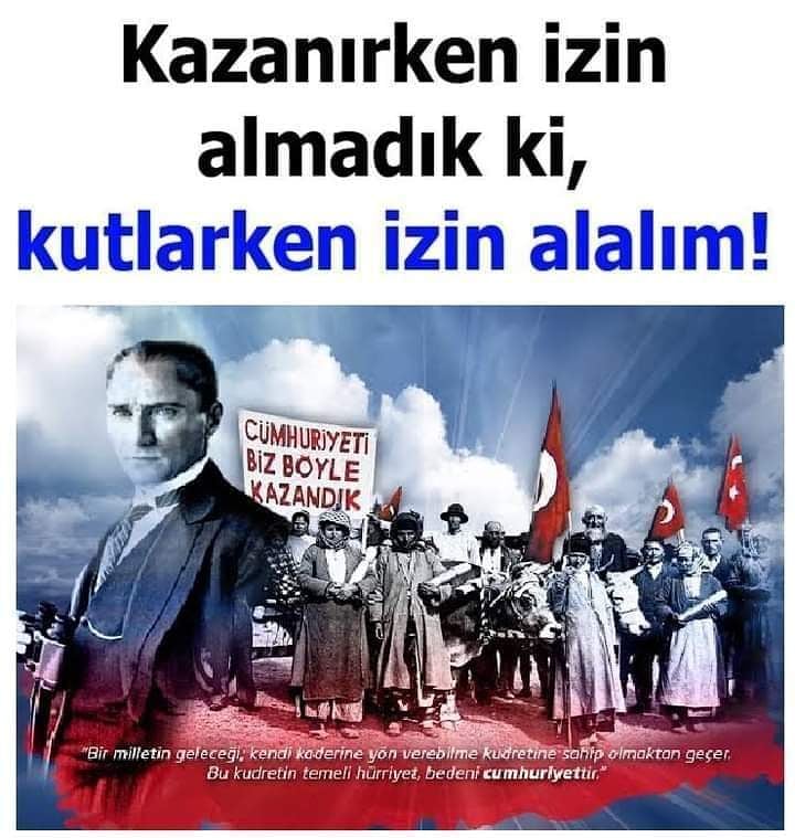 MİLLİ BAYRAMLARI OLMAYANLARIN ZAFER BAYRAMLARI OLMADI OLMAZ.