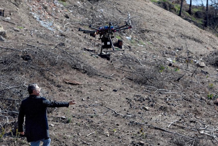 MURATPAŞA YANAN ORMANLARI DRONLA TOHUMLUYOR