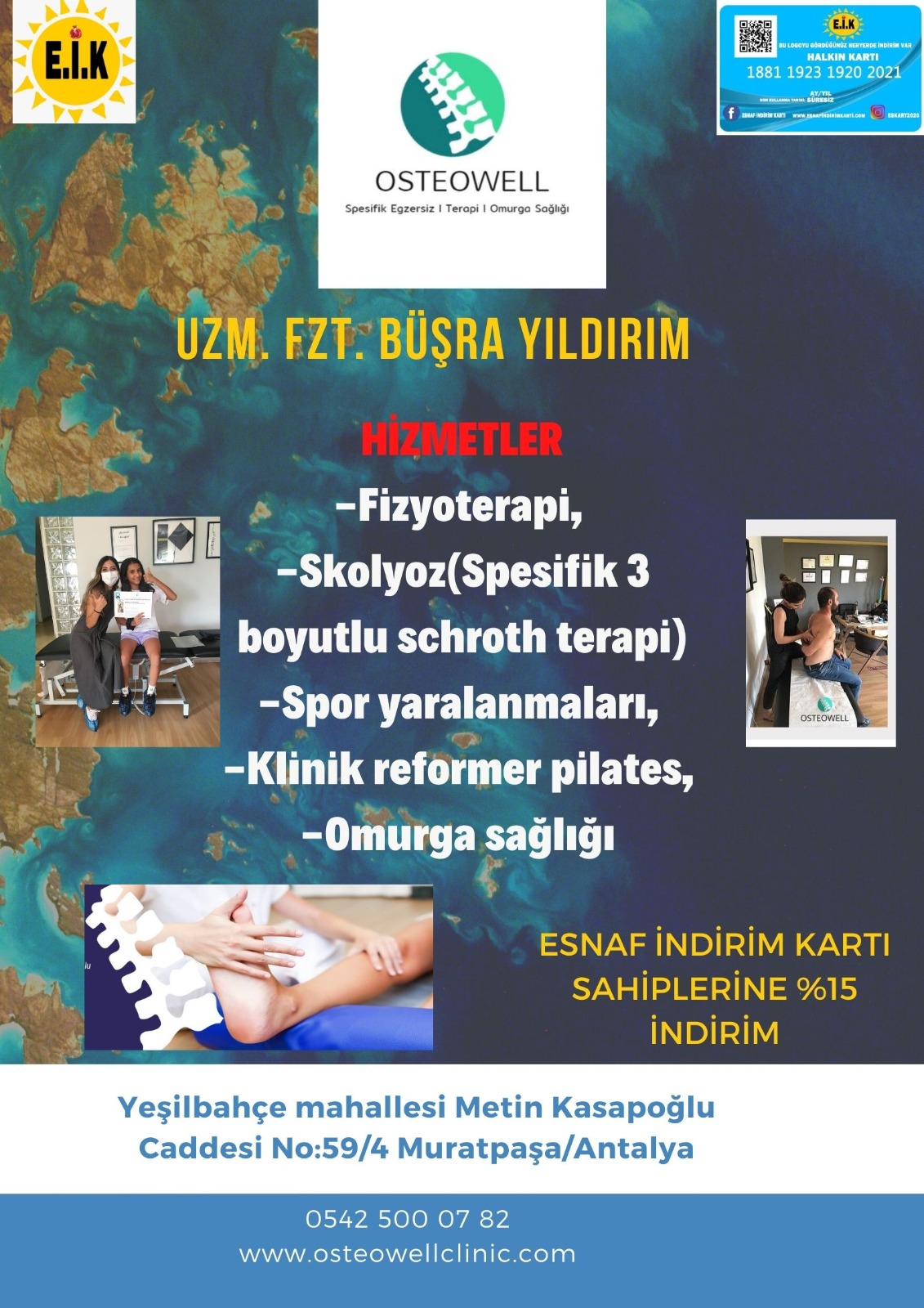 OSTEOWELL (UZM. FZT. BÜŞRA YILDIRIM) ESNAF İNDİRİM KART ÜYESİ