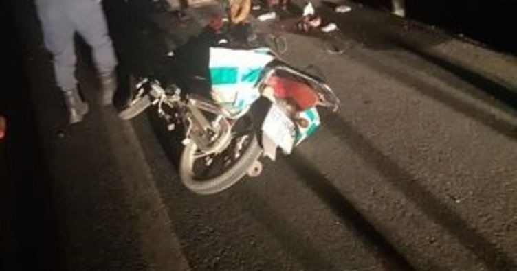 Park halindeki kamyona arkadan çarpan motosiklet sürücüsü ağır yaralandı