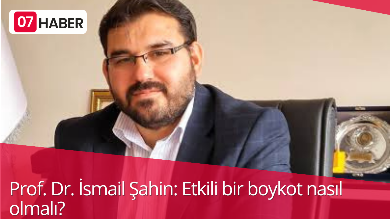 Prof. Dr. İsmail Şahin: Etkili bir boykot nasıl olmalı?