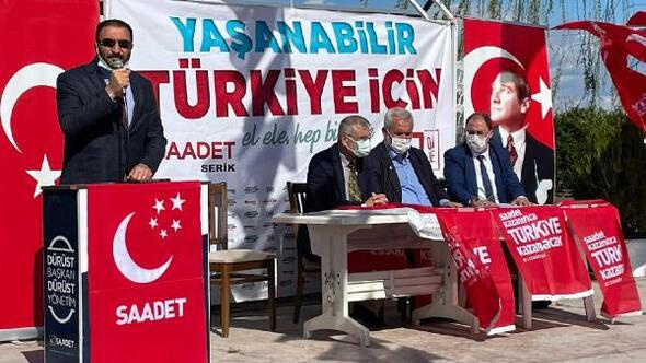 SAADET Partisi Serik ilçe teşkilatı 7. olağan kongresi yapıldı