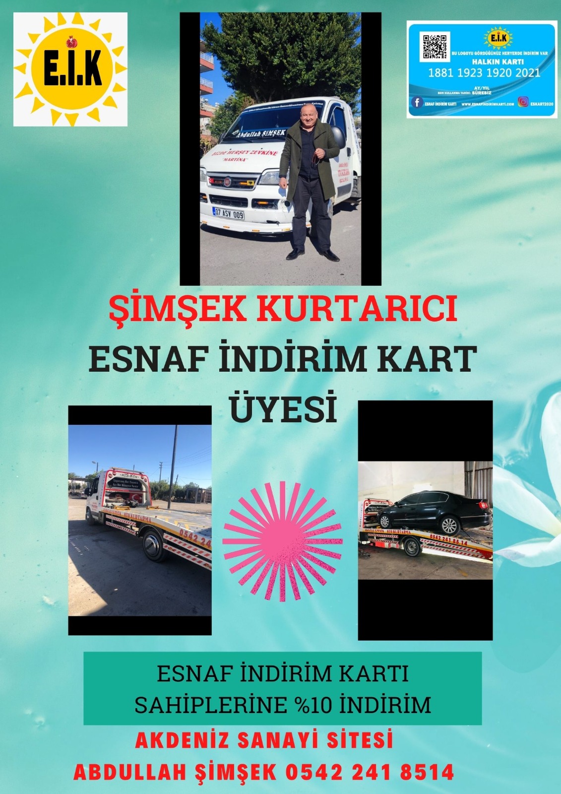 ŞİMŞEK KURTARICI ESNAF İNDİRİM KART ÜYESİ