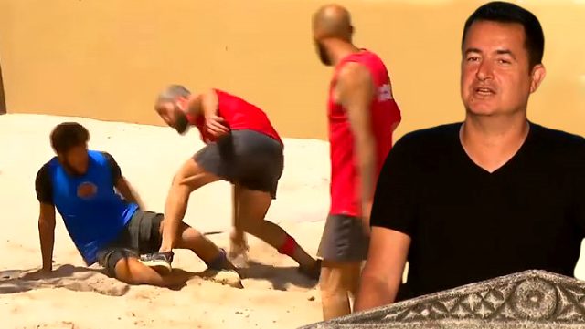 Survivor ödül oyununda yarışmacılar birbirine girince Acun, Parviz'i oyundan diskalifiye etti