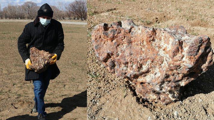 Tarlada bulduğu gök taşını 180 bin dolara sattı