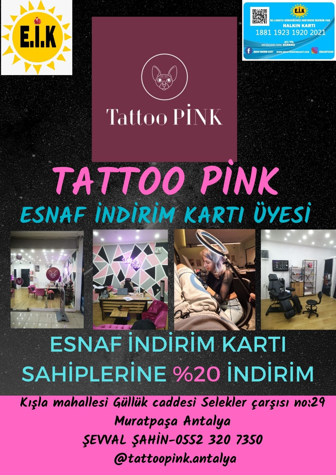 TATTOO PİNK ESNAF İNDİRİM KART ÜYESİ