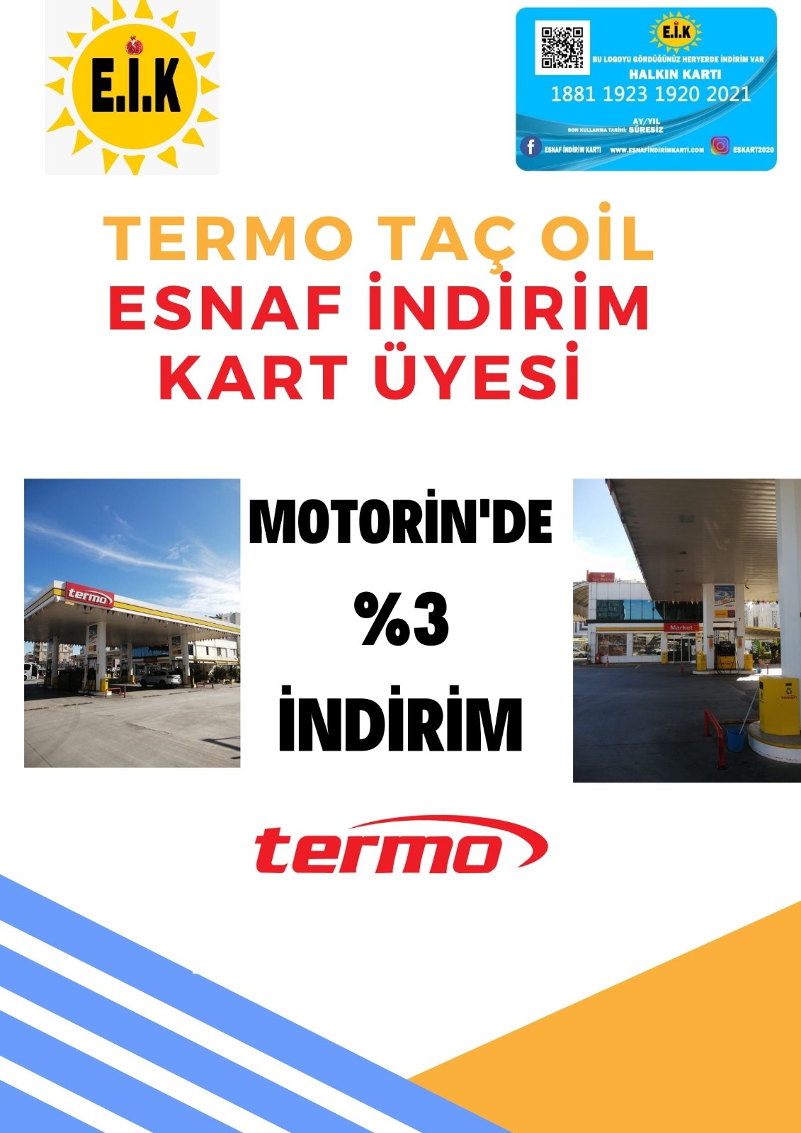 TERMO AKARYAKIT İSTASYONLARI ESNAF İNDİRİM KART ÜYESİ