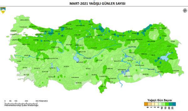 TÜRKİYE genelinde mart ayında yağışlar geçen yılın üzerindeydi