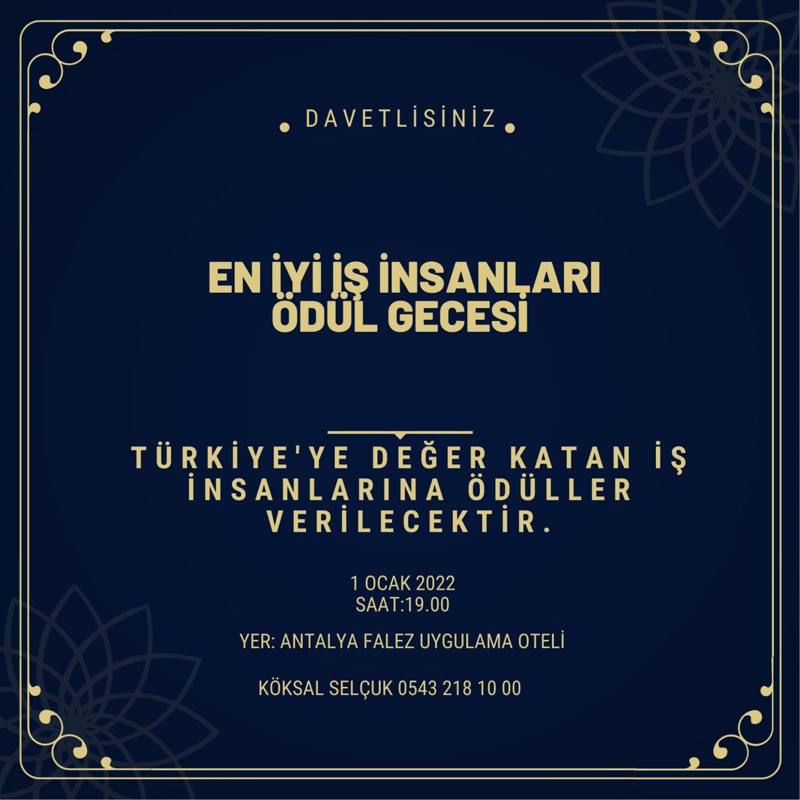 TÜRKİYE’YE DEĞER KATAN İŞ İNSANLARINA ÖDÜLLER