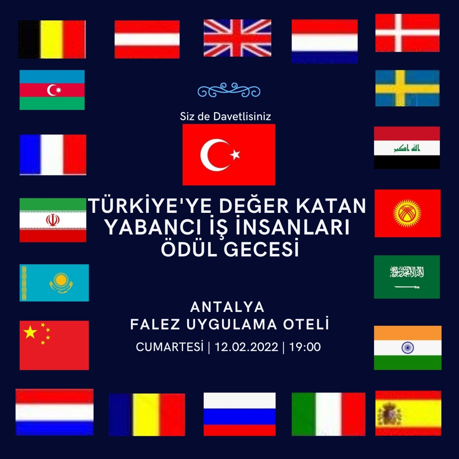 TÜRKİYE'YE DEĞER KATAN YABANCI İŞ İNSANLARI ÖDÜL GECESİ