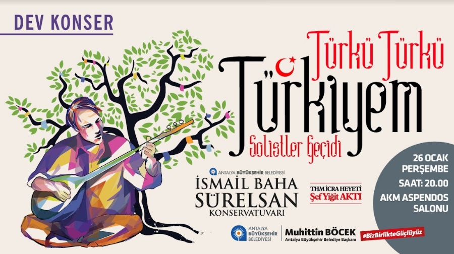 “TÜRKÜ TÜRKÜ TÜRKİYEM” KONSERİ İLE MÜZİK ZİYAFETİ