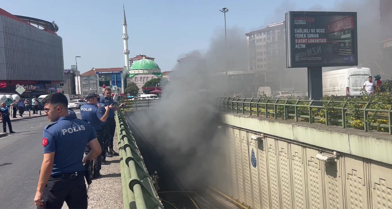 Ümraniye’de İETT otobüsü alev alev yandı