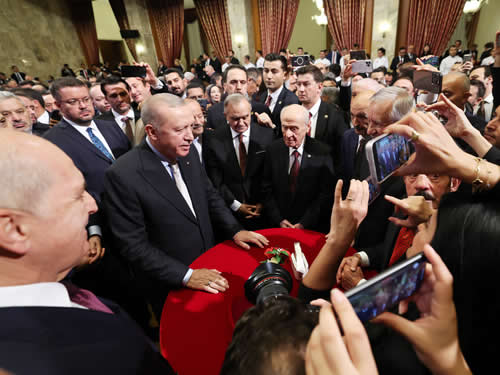 Cumhurbaşkanı Erdoğan, TBMM yeni yasama yılı resepsiyonuna katıldı - Görsel 7