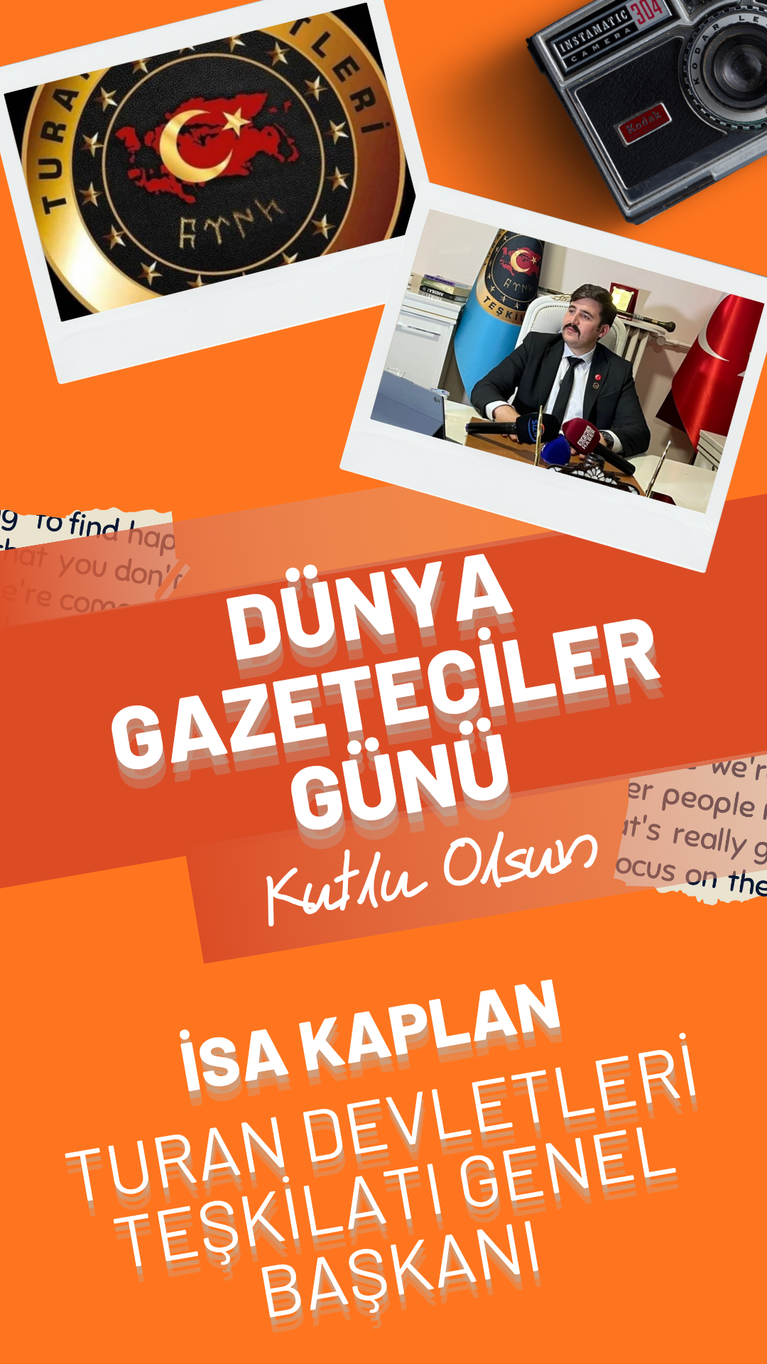 Turan Devletleri Teşkilatı Genel Başkanı İsa Kaplan’dan 21 Ekim Dünya Gazeteciler Günü Mesajı - Görsel 1