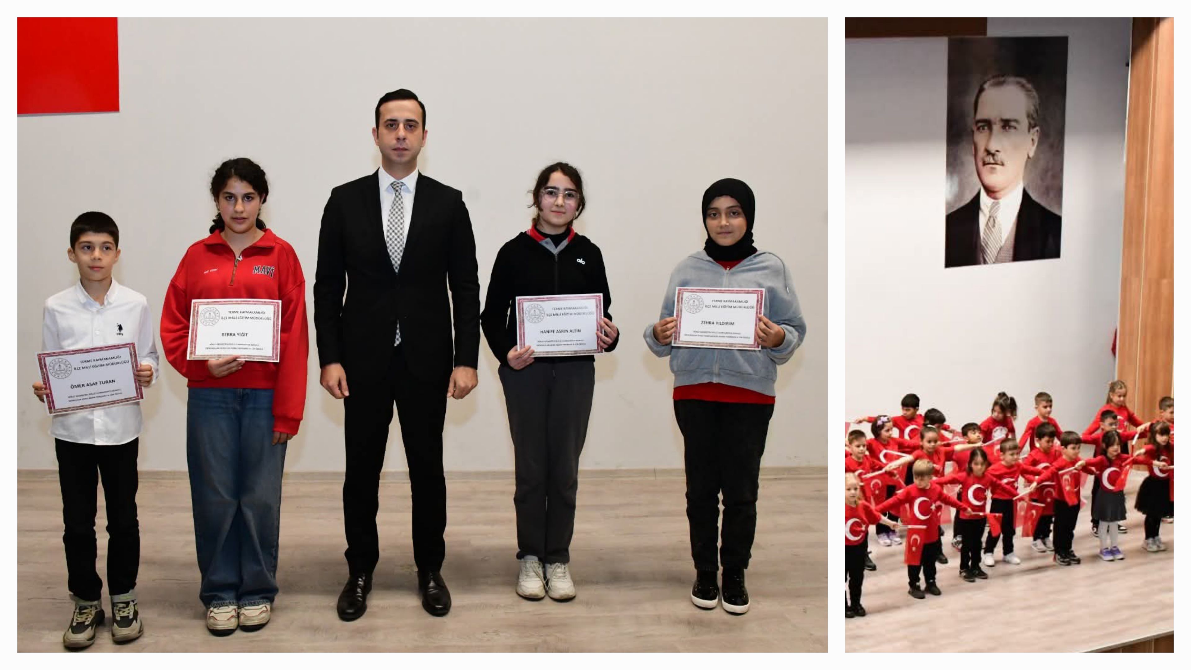 Terme’de 29 Ekim Cumhuriyet Bayramı coşkuyla kutlandı tören geçişi şiirler halk oyunları ve ödül töreniyle renkli anlar yaşandı - Görsel 2