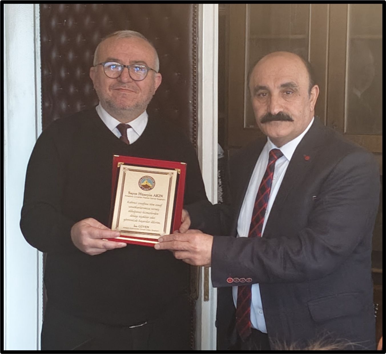 Ankara Kahveciler Odası’ndan Hüseyin Akın’a Anlamlı Plaket - Görsel 1
