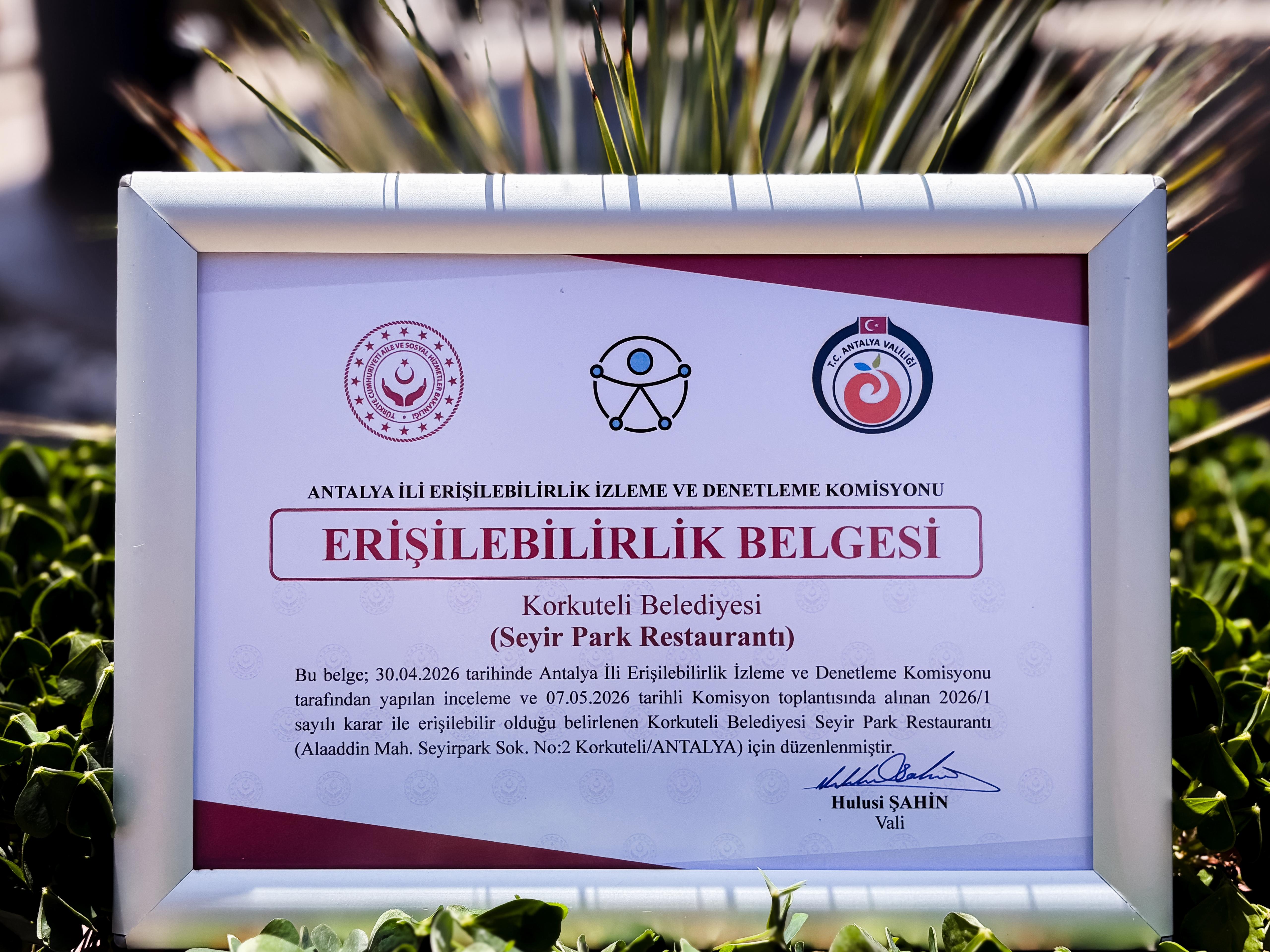 KORKUTELİ BELEDİYESİ’NE ENGELLİ ERİŞİMİNDE İLK BELGE - Görsel 5
