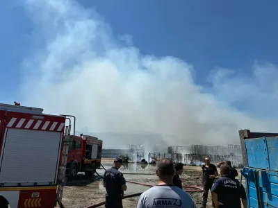Mustafakemalpaşa’da Fabrika Bahçesinde Yangın